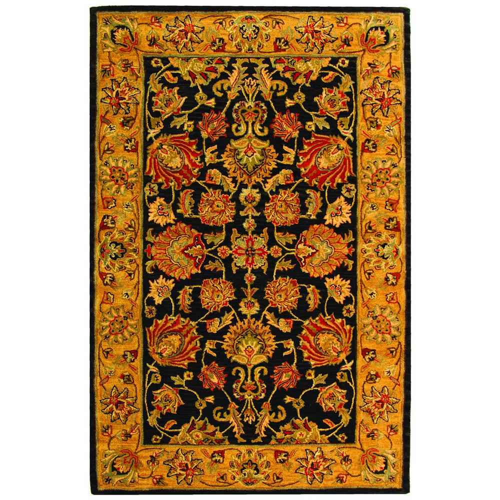 HERITAGE, CHARCOAL / GOLD, 5' X 8', Area Rug. Picture 1