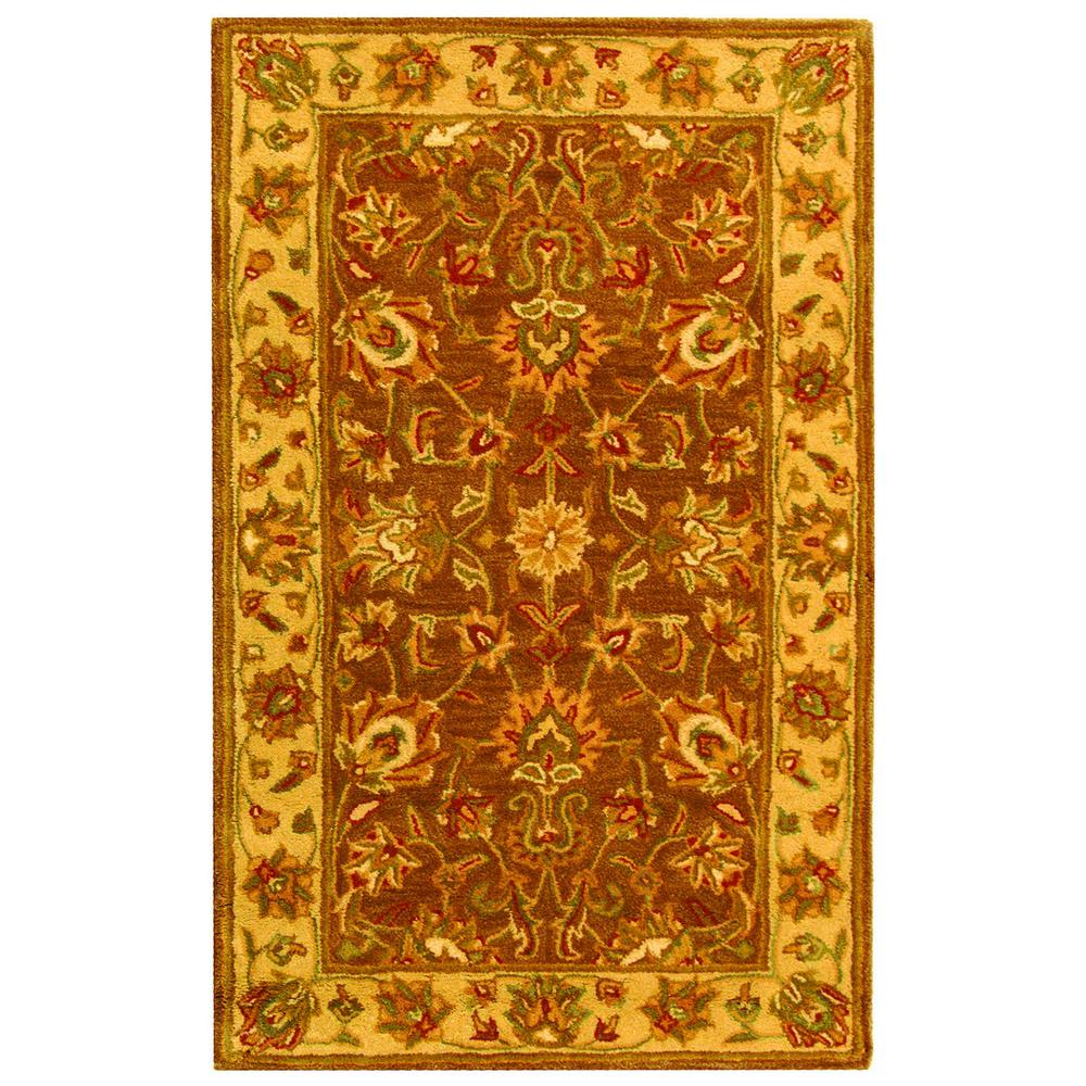 HERITAGE, BROWN / IVORY, 3' X 5', Area Rug, HG343K-3. Picture 1