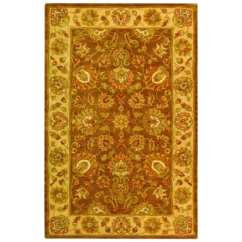 HERITAGE, BROWN / IVORY, 5' X 8', Area Rug, HG343K-5. Picture 1