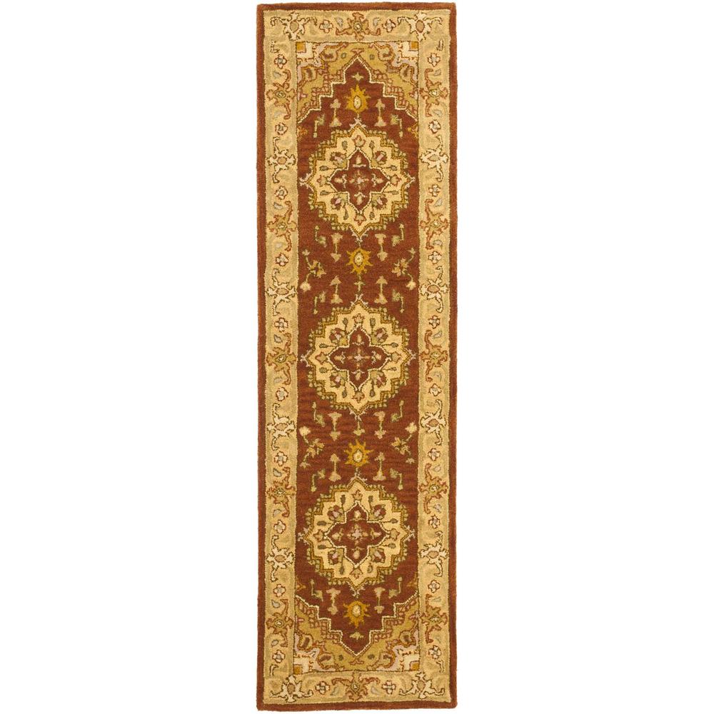 HERITAGE, RUST / GOLD, 2'-3" X 8', Area Rug. Picture 1
