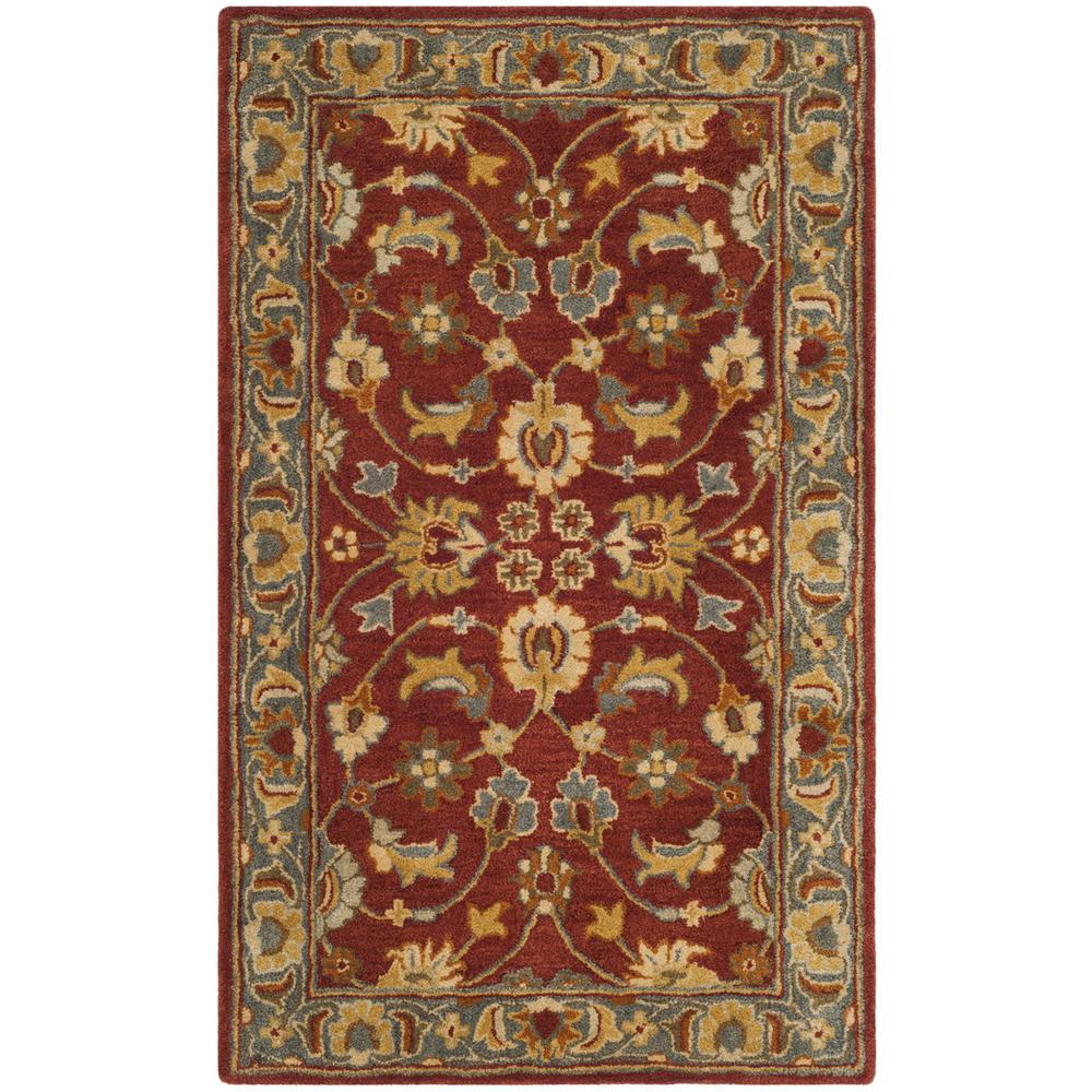 HERITAGE, RED / BLUE, 3' X 5', Area Rug. Picture 1