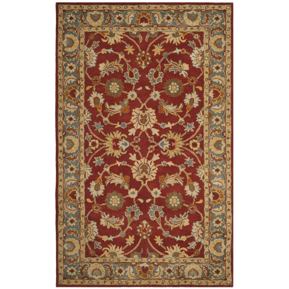HERITAGE, RED / BLUE, 5' X 8', Area Rug. Picture 1