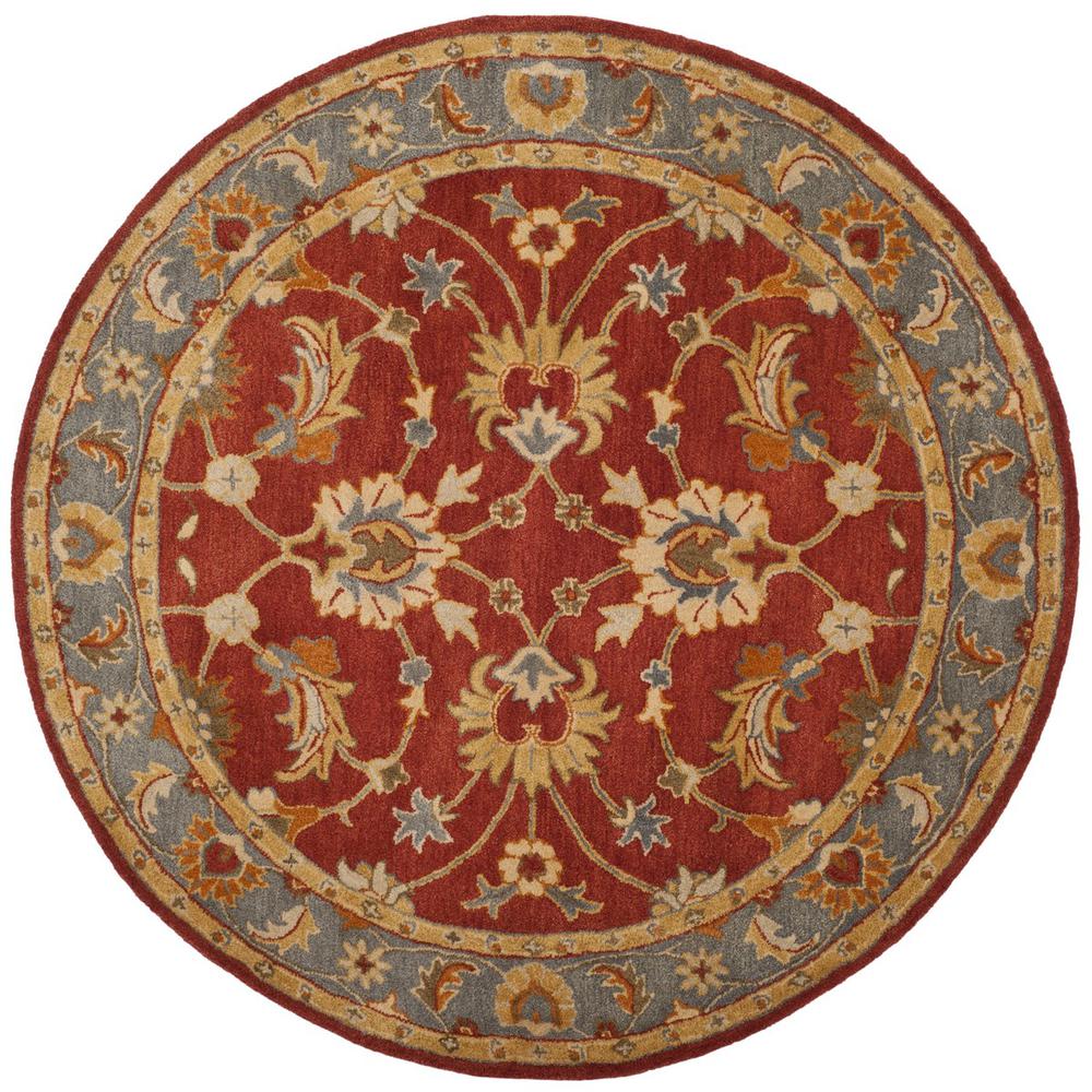 HERITAGE, RED / BLUE, 6' X 6' Round, Area Rug, HG403A-6R. Picture 1