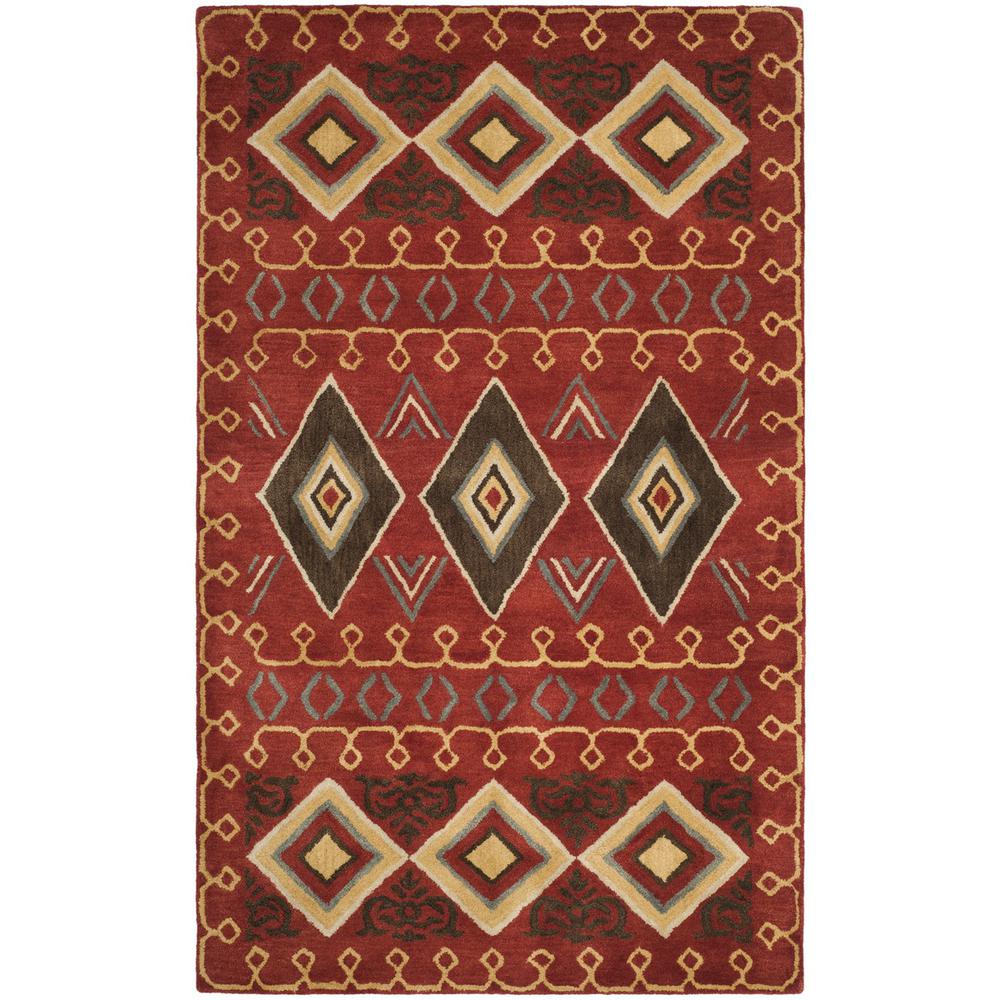 HERITAGE, RED / MULTI, 5' X 8', Area Rug, HG404A-5. Picture 1
