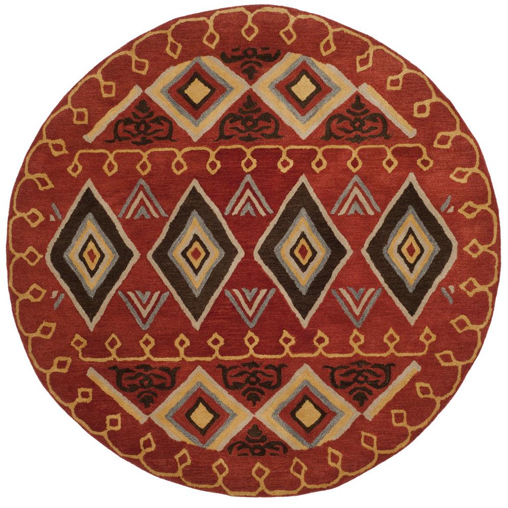 HERITAGE, RED / MULTI, 6' X 6' Round, Area Rug, HG404A-6R. Picture 1