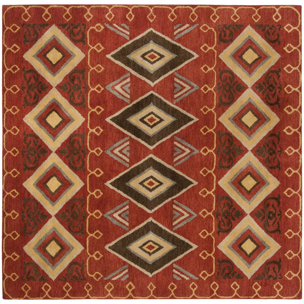 HERITAGE, RED / MULTI, 6' X 6' Square, Area Rug, HG404A-6SQ. Picture 1