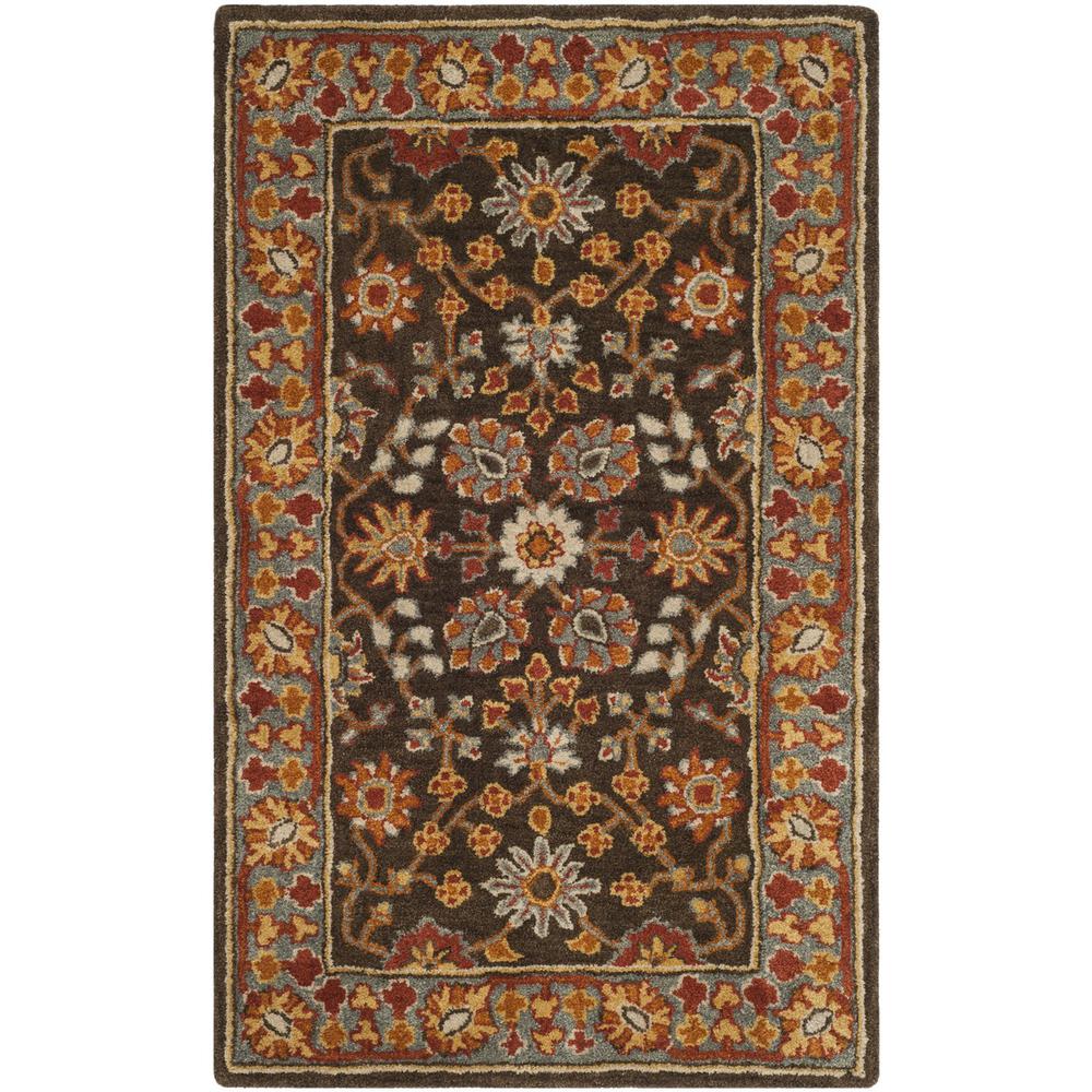 HERITAGE, CHARCOAL / BLUE, 3' X 5', Area Rug, HG405A-3. Picture 1