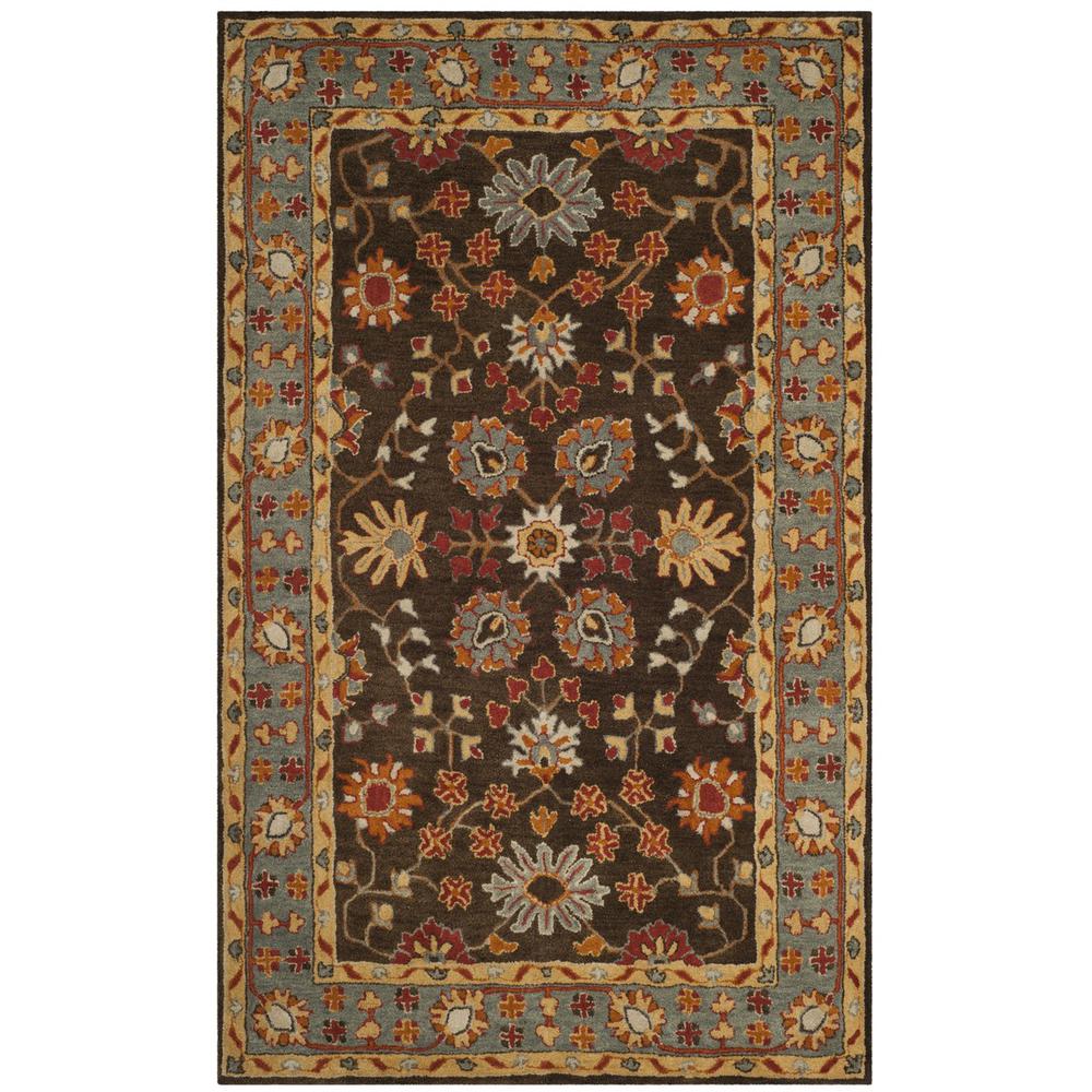 HERITAGE, CHARCOAL / BLUE, 5' X 8', Area Rug, HG405A-5. Picture 1