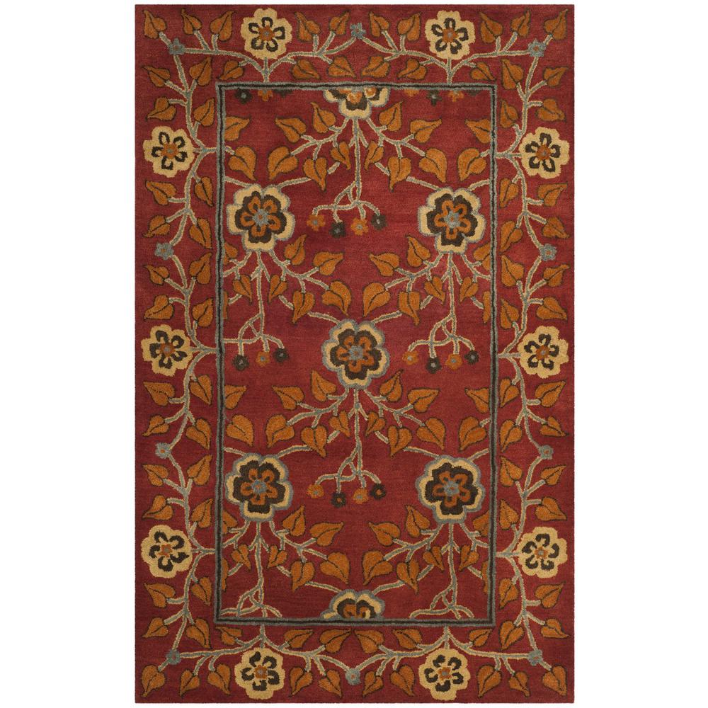HERITAGE, RED / MULTI, 5' X 8', Area Rug, HG407A-5. Picture 1