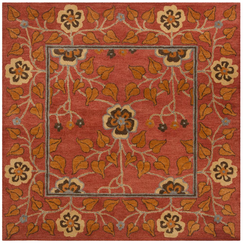 HERITAGE, RED / MULTI, 6' X 6' Square, Area Rug, HG407A-6SQ. Picture 1