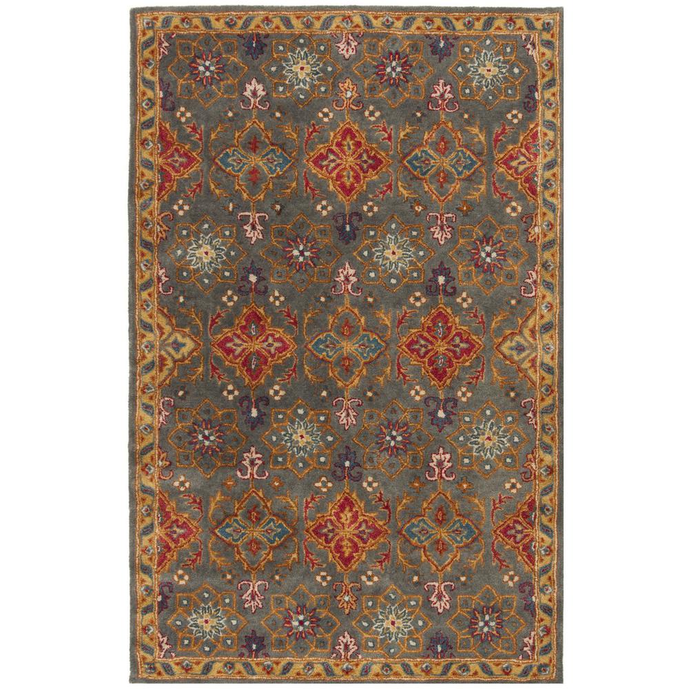 HERITAGE, CHARCOAL / MULTI, 5' X 8', Area Rug, HG415H-5. Picture 1