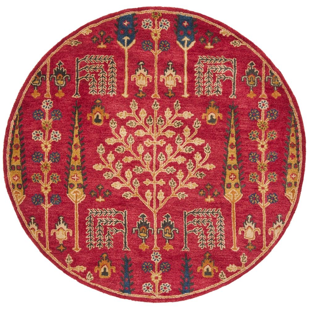 HERITAGE, RED / MULTI, 6' X 6' Round, Area Rug, HG418Q-6R. Picture 1