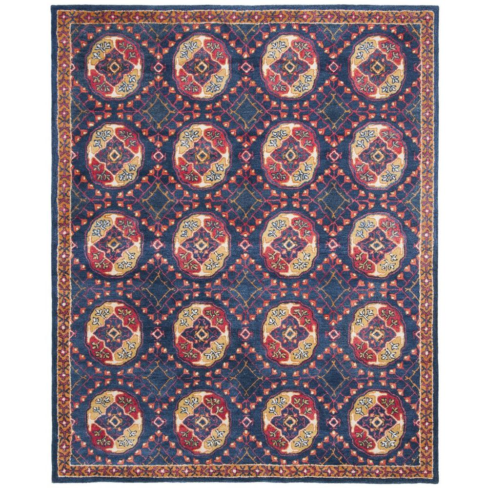 HERITAGE, NAVY / RED, 8' X 10', Area Rug, HG424N-8. Picture 1
