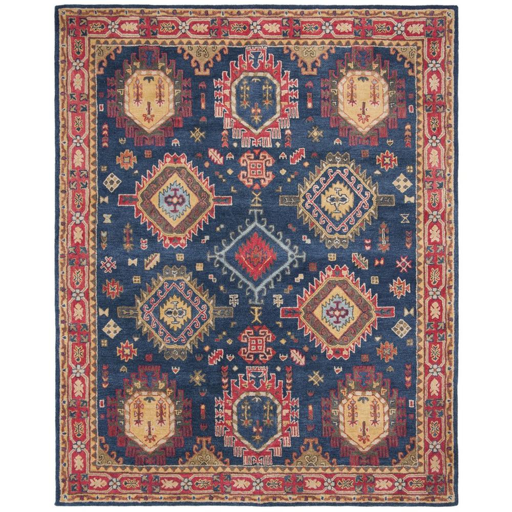 HERITAGE, NAVY / RED, 8' X 10', Area Rug, HG426N-8. Picture 1