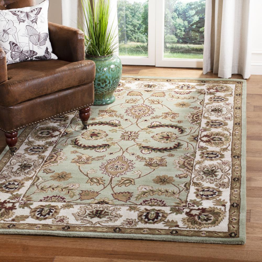 HERITAGE, SAGE / IVORY, 7'-6" X 9'-6", Area Rug. Picture 2