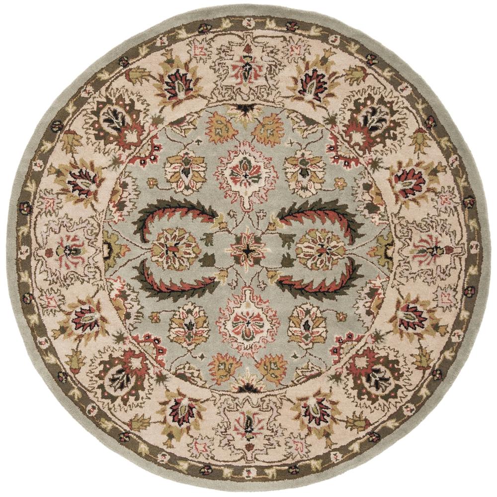 HERITAGE, SAGE / IVORY, 6' X 6' Round, Area Rug. The main picture.