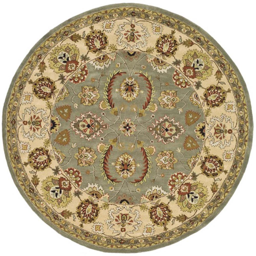 HERITAGE, SAGE / IVORY, 8' X 8' Round, Area Rug. Picture 1