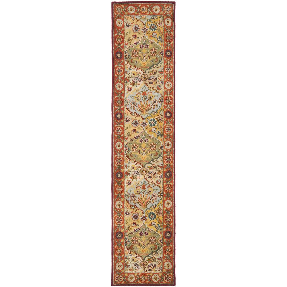 HERITAGE, MULTI / RED, 2'-3" X 10', Area Rug. Picture 1