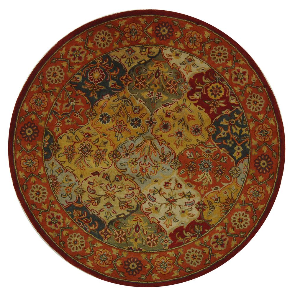 HERITAGE, MULTI / RED, 6'-0" X 6'-0" Round, Area Rug. Picture 3