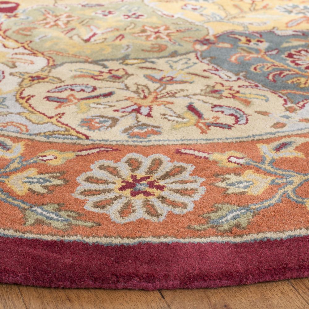 HERITAGE, MULTI / RED, 6'-0" X 6'-0" Round, Area Rug. Picture 2