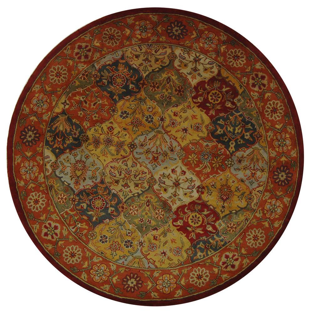 HERITAGE, MULTI / RED, 8' X 8' Round, Area Rug. The main picture.