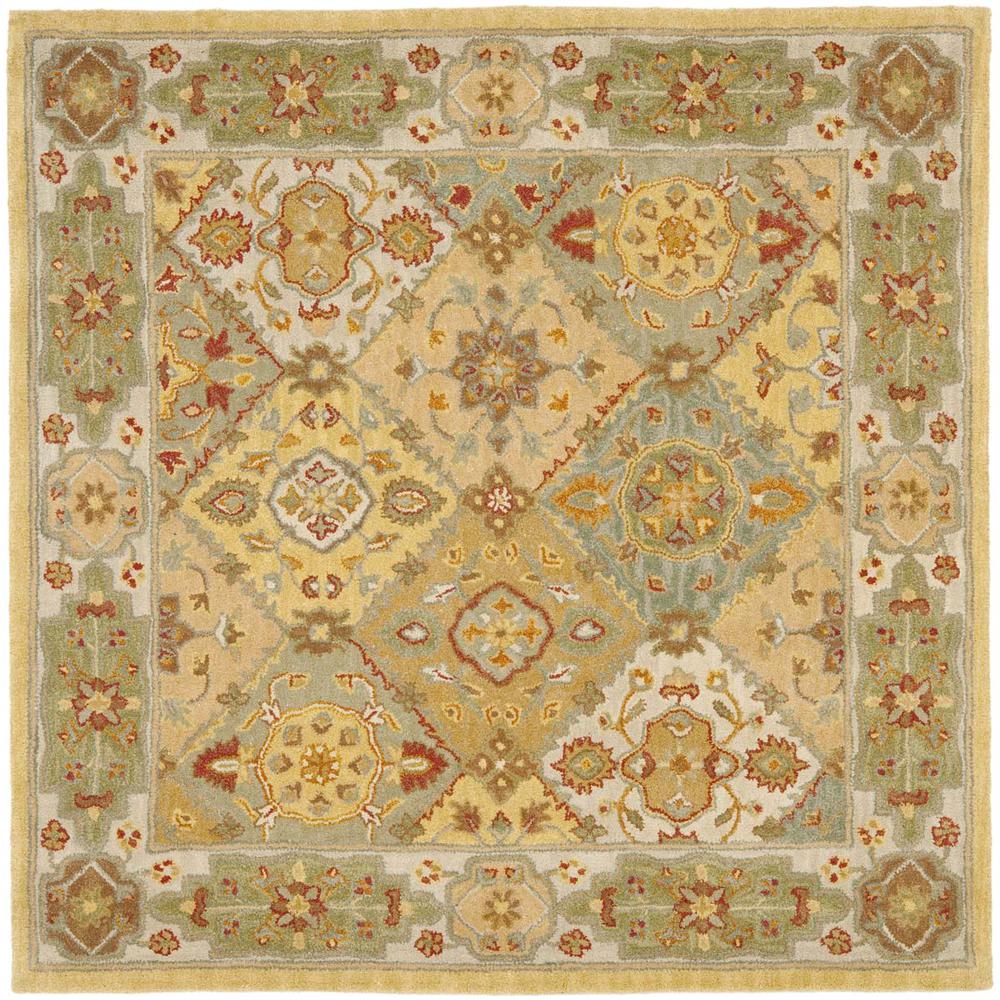 HERITAGE, MULTI / IVORY, 6' X 6' Square, Area Rug. The main picture.