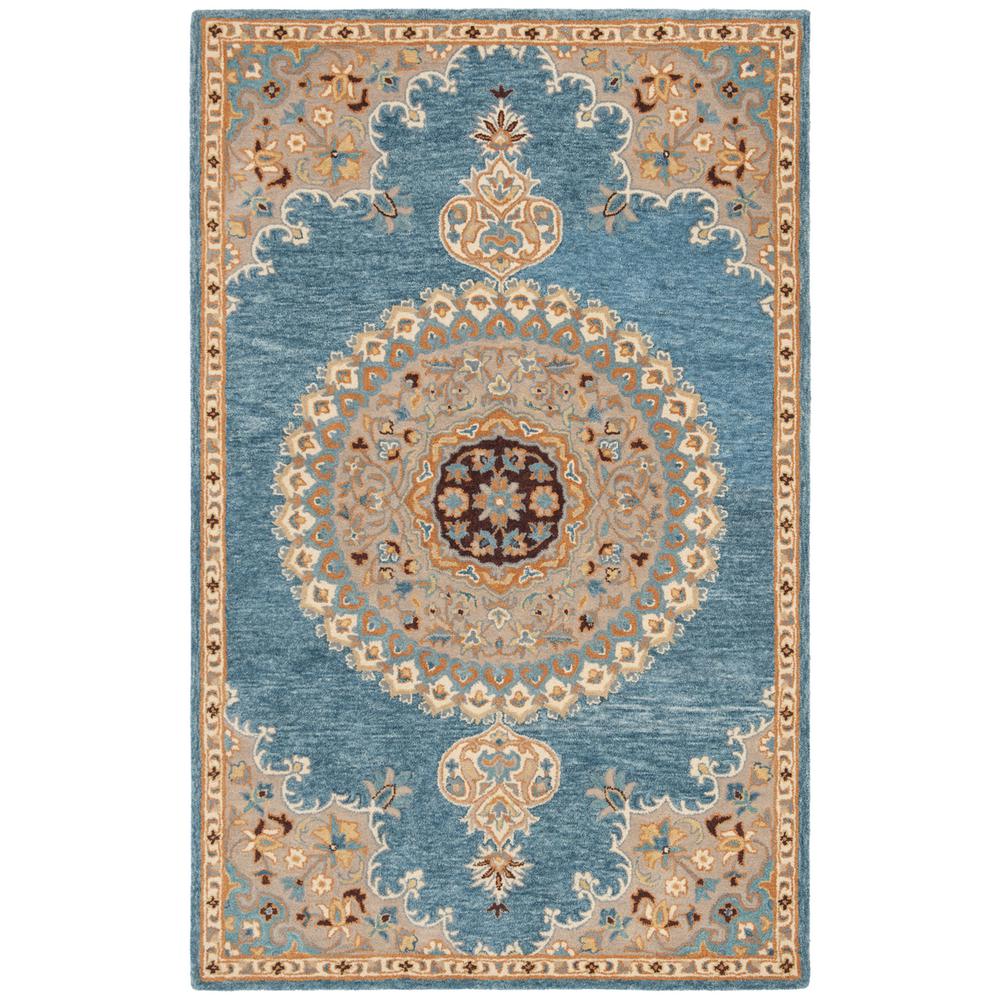 HERITAGE, BLUE / BEIGE, 5' X 8', Area Rug, HG551M-5. Picture 1