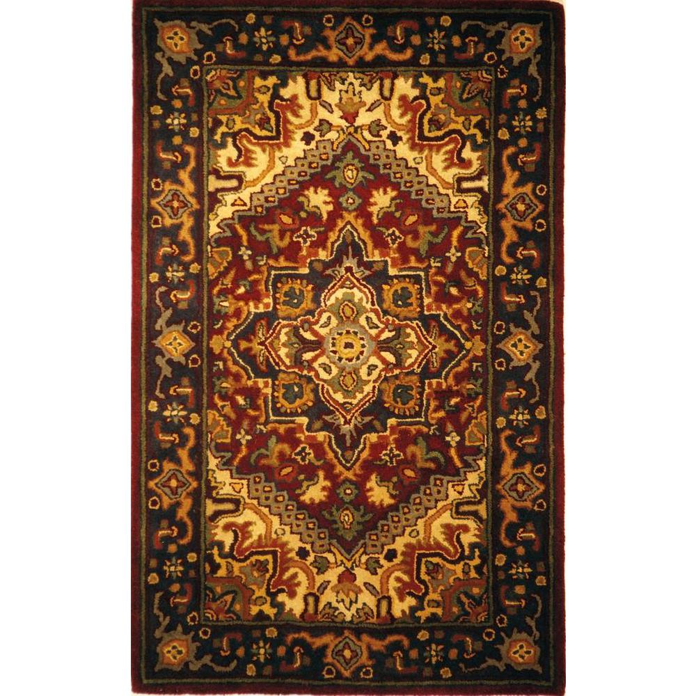 HERITAGE, RED, 3'-0" X 5'-0", Area Rug. Picture 1