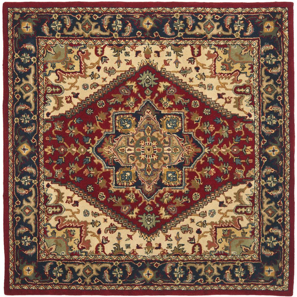 HERITAGE, RED, 6' X 6' Square, Area Rug, HG625A-6SQ. Picture 1