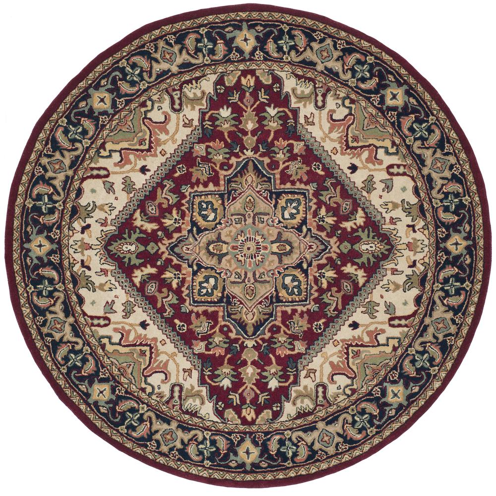 HERITAGE, RED, 8' X 8' Round, Area Rug. Picture 3