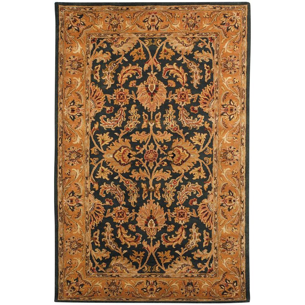HERITAGE, DARK GREEN / GOLD, 5'-0" X 8'-0", Area Rug. Picture 1