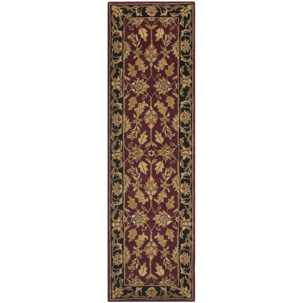 HERITAGE, RED / BLACK, 2'-3" X 8', Area Rug, HG628C-28. Picture 1