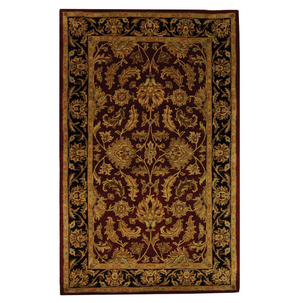 HERITAGE, RED / BLACK, 3'-0" X 5'-0", Area Rug, HG628C-3. Picture 1