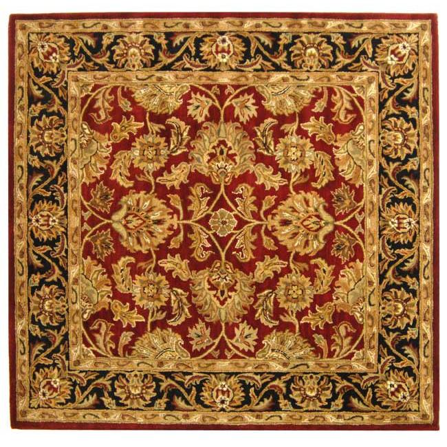 HERITAGE, RED / BLACK, 6' X 6' Square, Area Rug, HG628C-6SQ. Picture 1