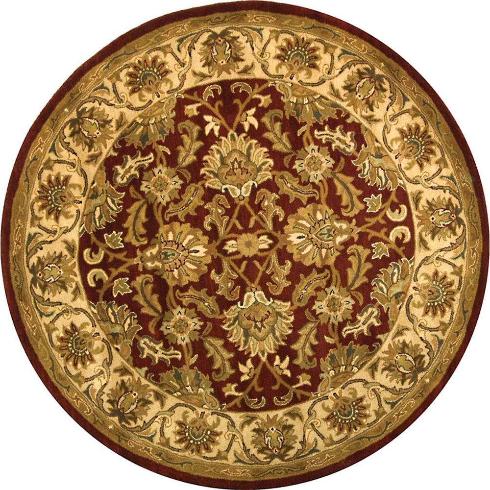 HERITAGE, RED / IVORY, 6' X 6' Round, Area Rug. Picture 1