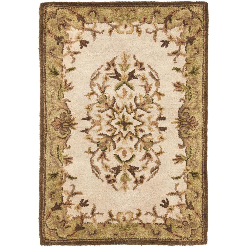 HERITAGE, BEIGE / GREEN, 2'-0" X 3'-0", Area Rug. The main picture.