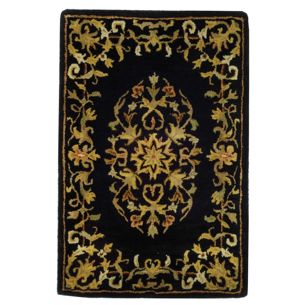 HERITAGE, BLACK, 2'-0" X 3'-0", Area Rug, HG640B-2. Picture 1