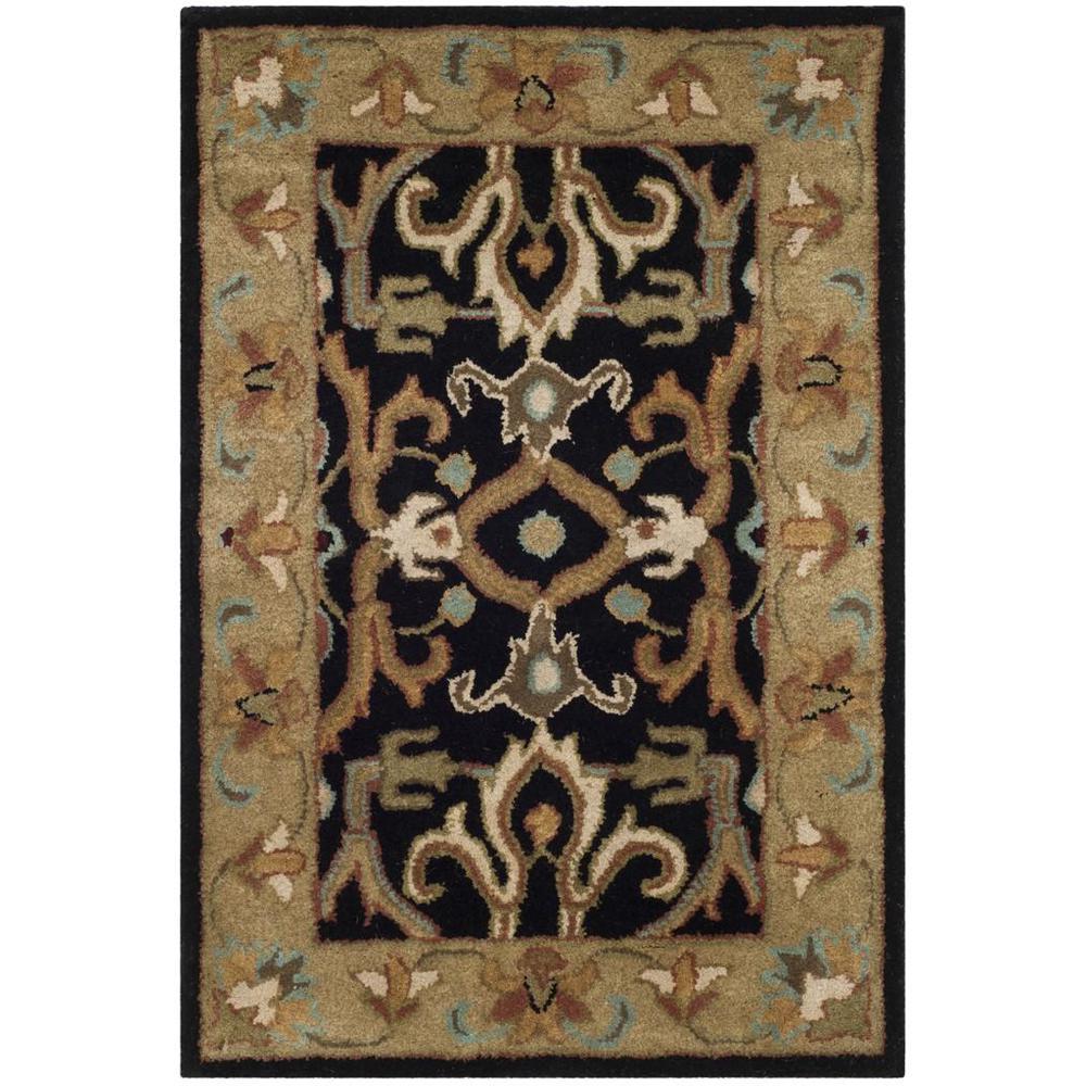 HERITAGE, CHARCOAL / BEIGE, 2'-0" X 3'-0", Area Rug. Picture 1