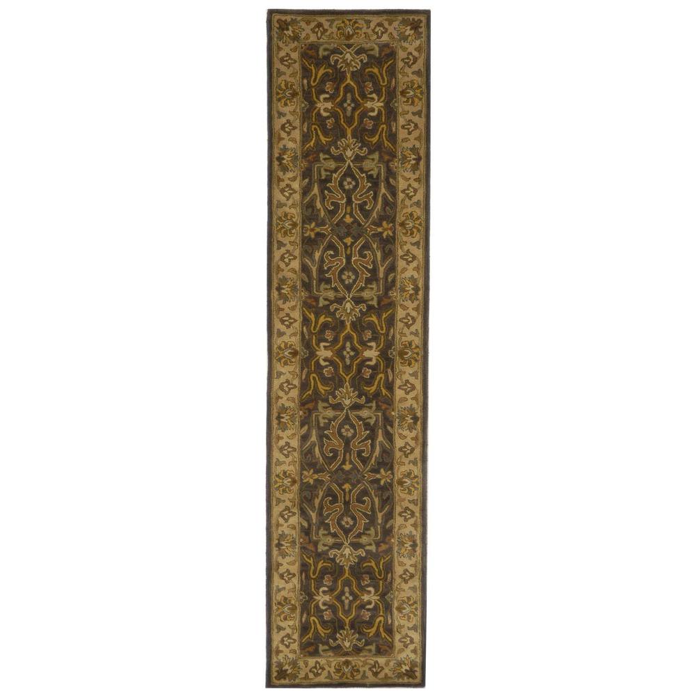 HERITAGE, CHARCOAL / BEIGE, 2'-3" X 8', Area Rug. Picture 1