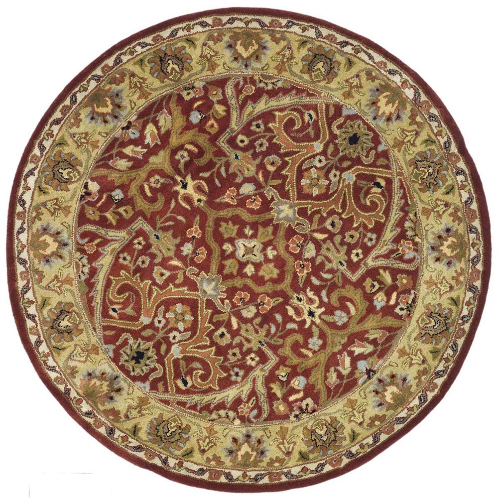 HERITAGE, RED / GOLD, 6' X 6' Round, Area Rug, HG644B-6R. Picture 1