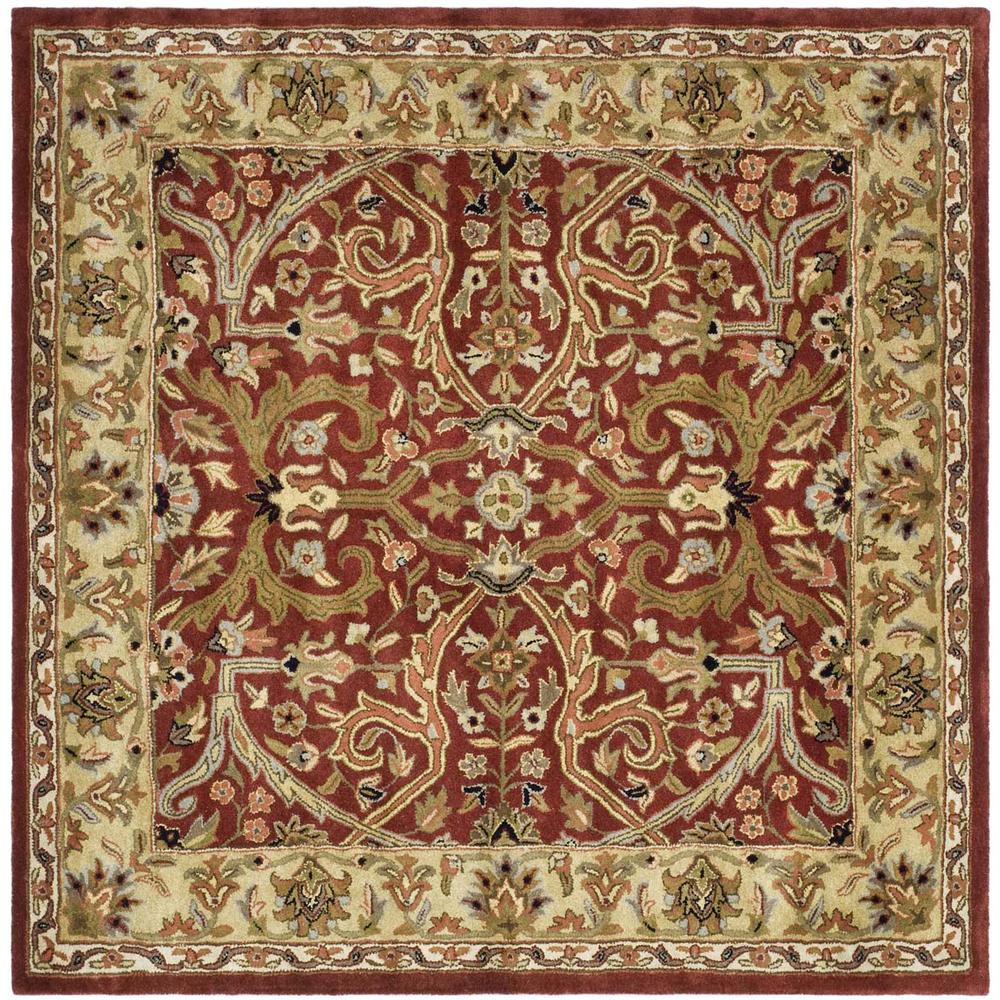 HERITAGE, RED / GOLD, 6' X 6' Square, Area Rug, HG644B-6SQ. Picture 1