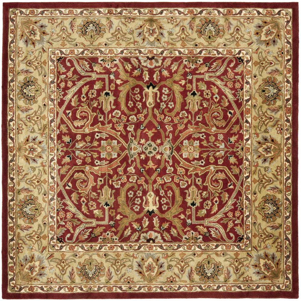 HERITAGE, RED / GOLD, 8' X 8' Square, Area Rug. The main picture.