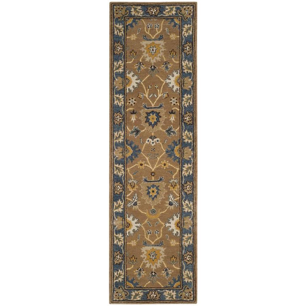 HERITAGE, CAMEL / BLUE, 2'-3" X 8', Area Rug, HG652A-28. Picture 1