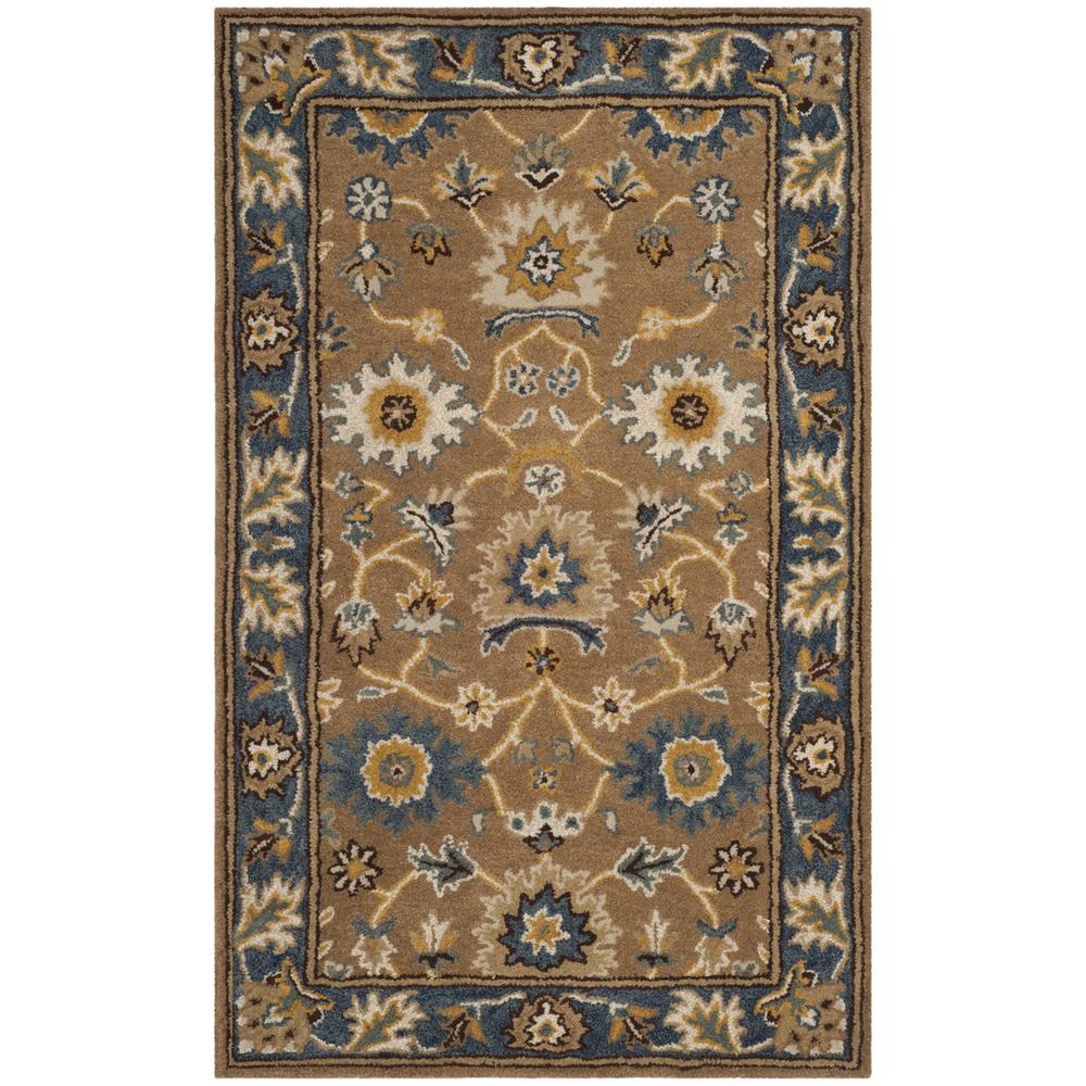HERITAGE, CAMEL / BLUE, 3' X 5', Area Rug, HG652A-3. Picture 1