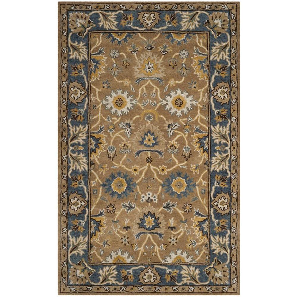 HERITAGE, CAMEL / BLUE, 5' X 8', Area Rug, HG652A-5. Picture 1