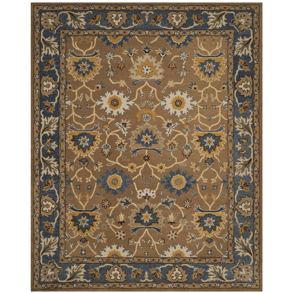 HERITAGE, CAMEL / BLUE, 8' X 10', Area Rug. Picture 1
