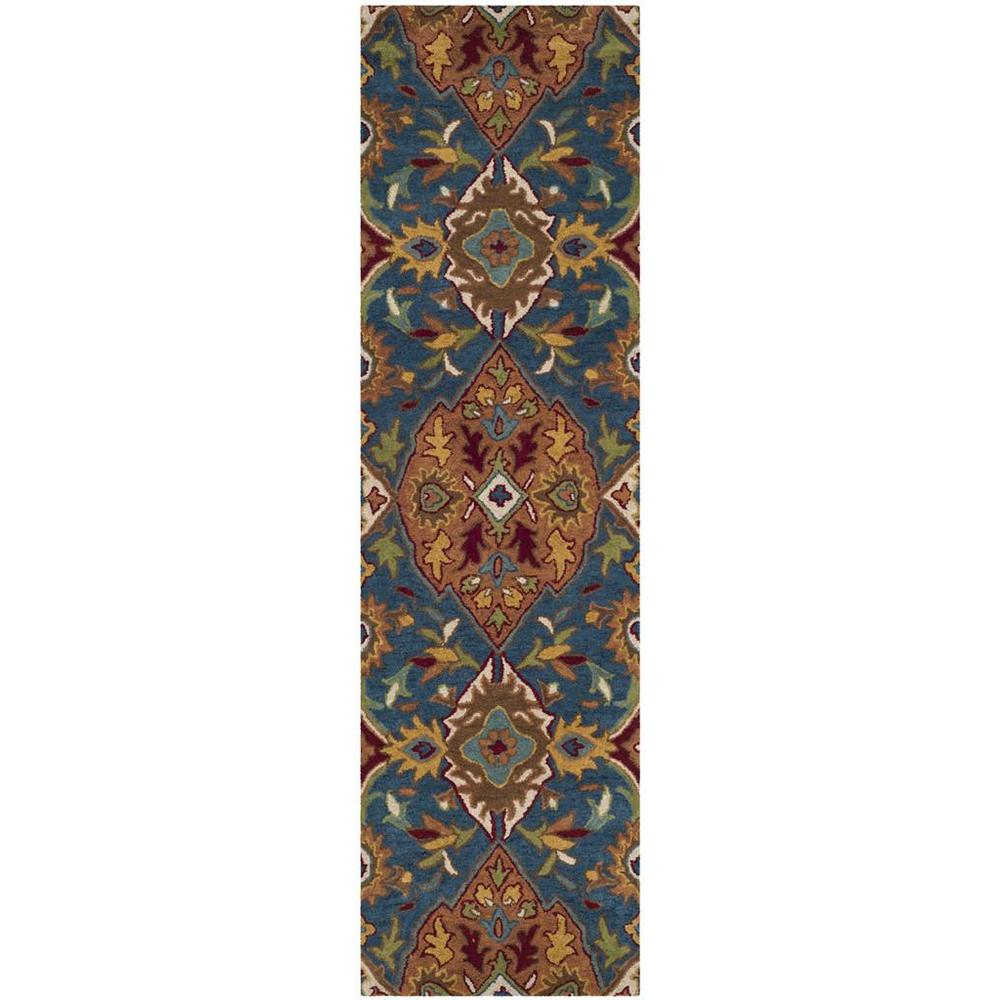 HERITAGE, CAMEL / BLUE, 2'-3" X 8', Area Rug, HG653A-28. Picture 1