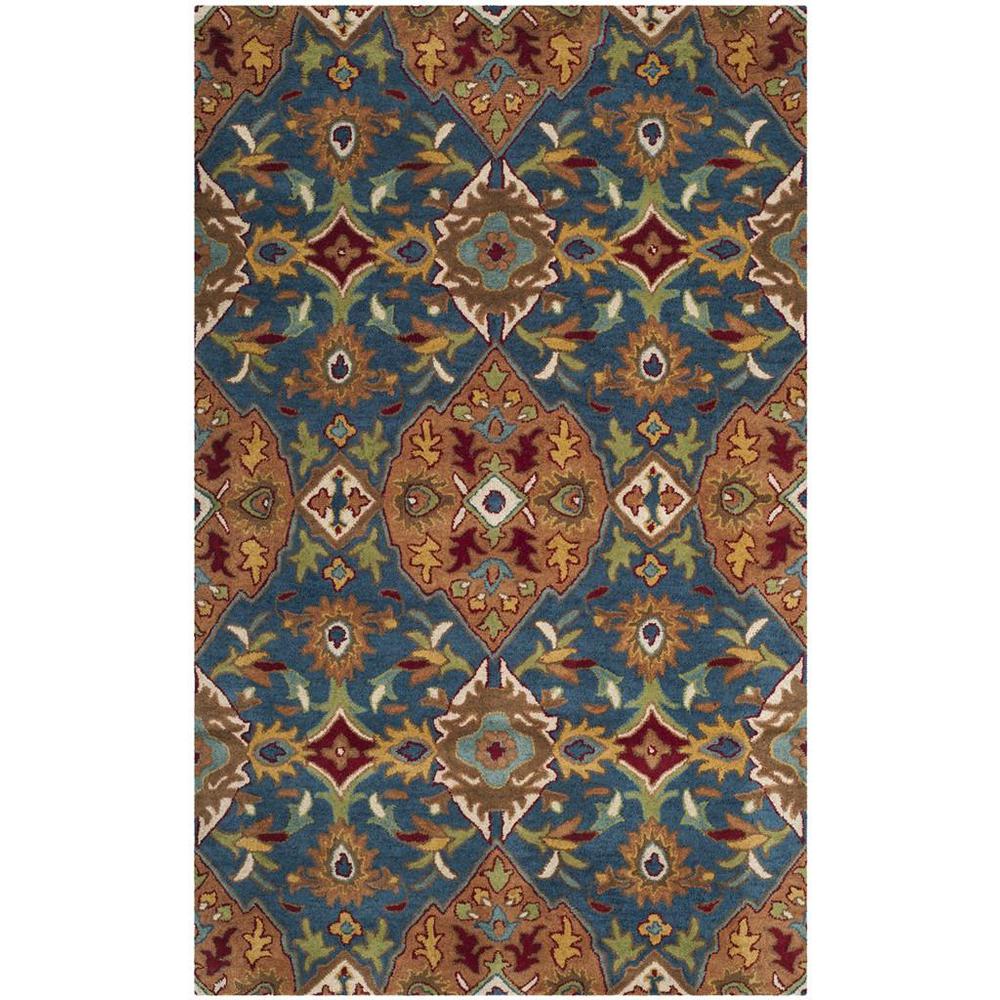 HERITAGE, CAMEL / BLUE, 5' X 8', Area Rug, HG653A-5. Picture 1