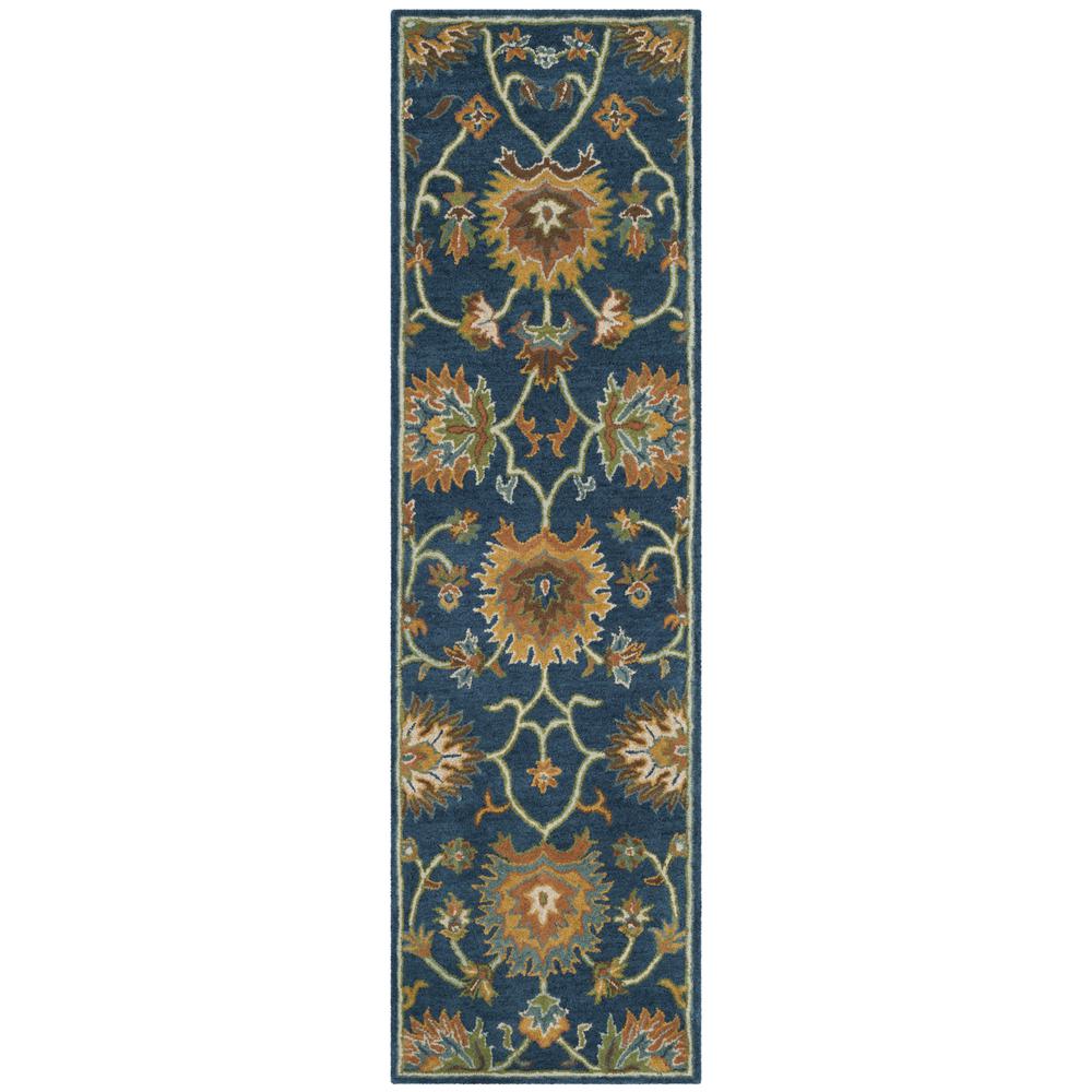 HERITAGE, NAVY, 2'-3" X 8', Area Rug. Picture 1