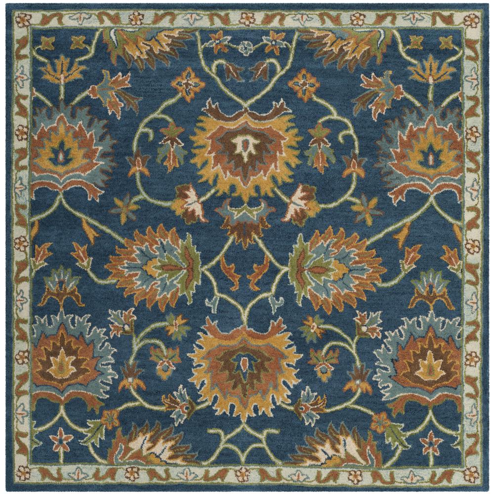HERITAGE, NAVY, 6' X 6' Square, Area Rug. Picture 2